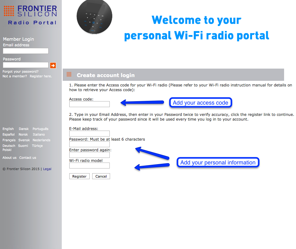 Calm radio wifiradio-frontier.com register account